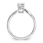 14k White Gold 5/8 carat Lab Grown Diamond VS/SI Complete By-Pass Engagement Ring