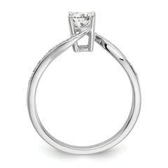 14k White Gold 5/8 carat Lab Grown Diamond VS/SI Complete By-Pass Engagement Ring