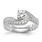 14k White Gold 5/8 carat Lab Grown Diamond VS/SI Complete By-Pass Engagement Ring