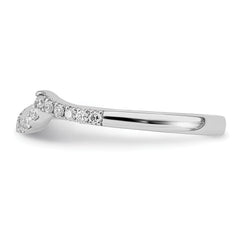 14k White Gold 1/5 carat Lab Grown Diamond VS/SI+ G+ Complete Contoured Wedding Band