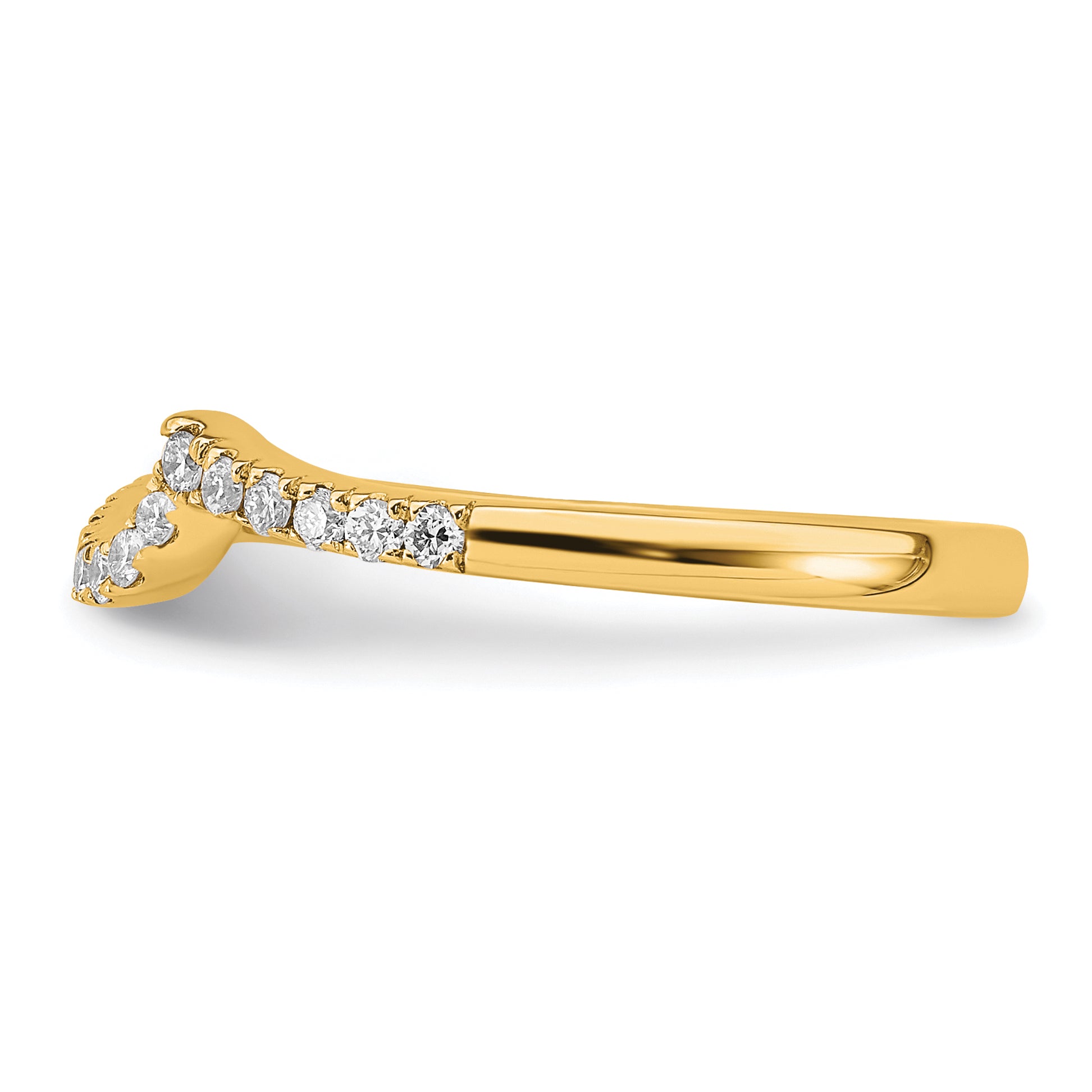 14k 1/5 carat Lab Grown Diamond VS/SI+ G+ Complete Contoured Wedding Band