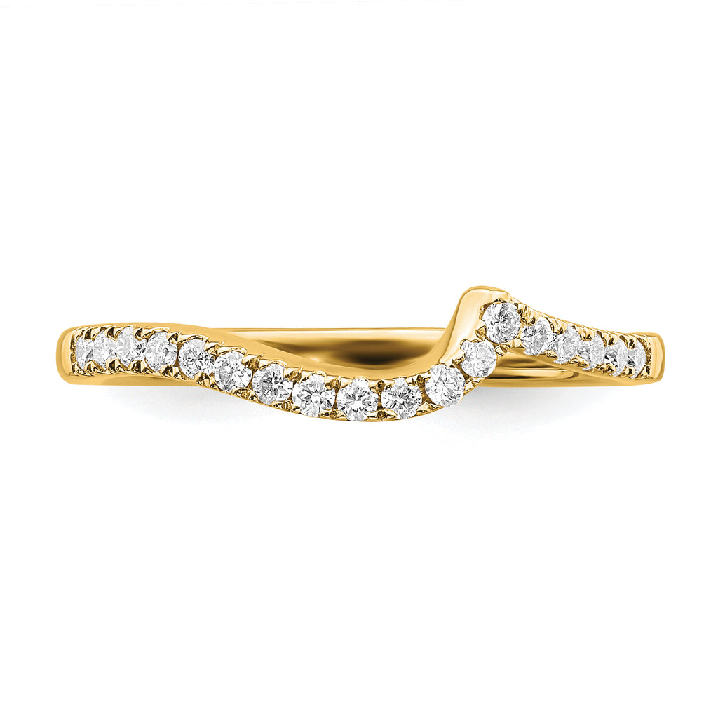 14k 1/5 carat Lab Grown Diamond VS/SI+ G+ Complete Contoured Wedding Band