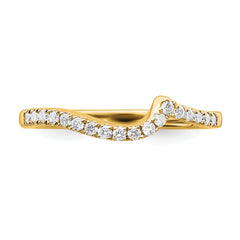 14k 1/5 carat Lab Grown Diamond VS/SI+ G+ Complete Contoured Wedding Band