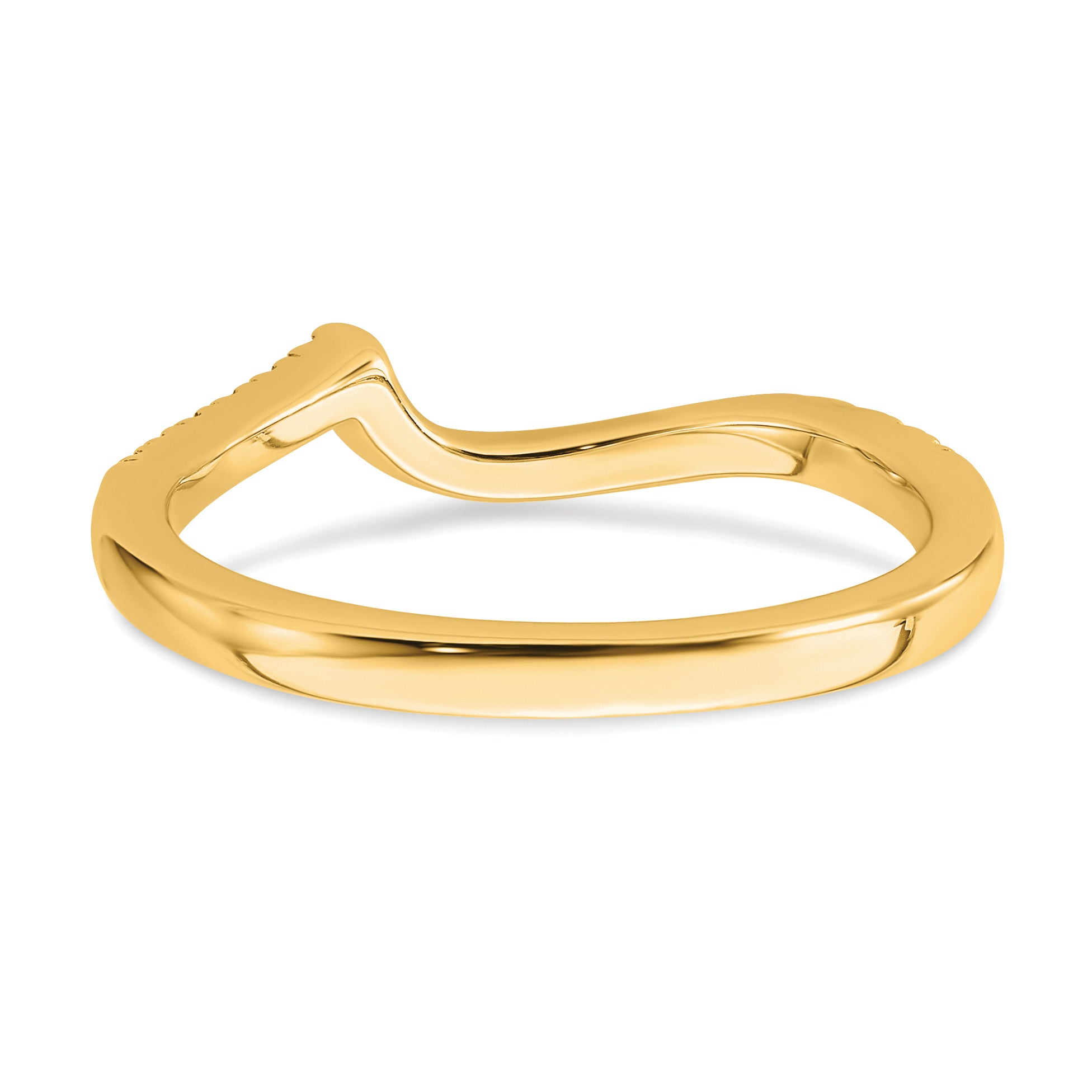 14k 1/5 carat Lab Grown Diamond VS/SI+ G+ Complete Contoured Wedding Band