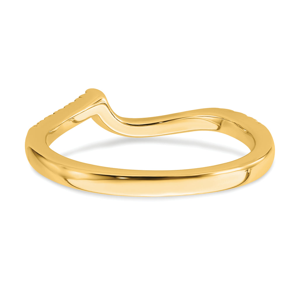 14k 1/5 carat Lab Grown Diamond VS/SI+ G+ Complete Contoured Wedding Band