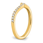 14k 1/5 carat Lab Grown Diamond VS/SI+ G+ Complete Contoured Wedding Band