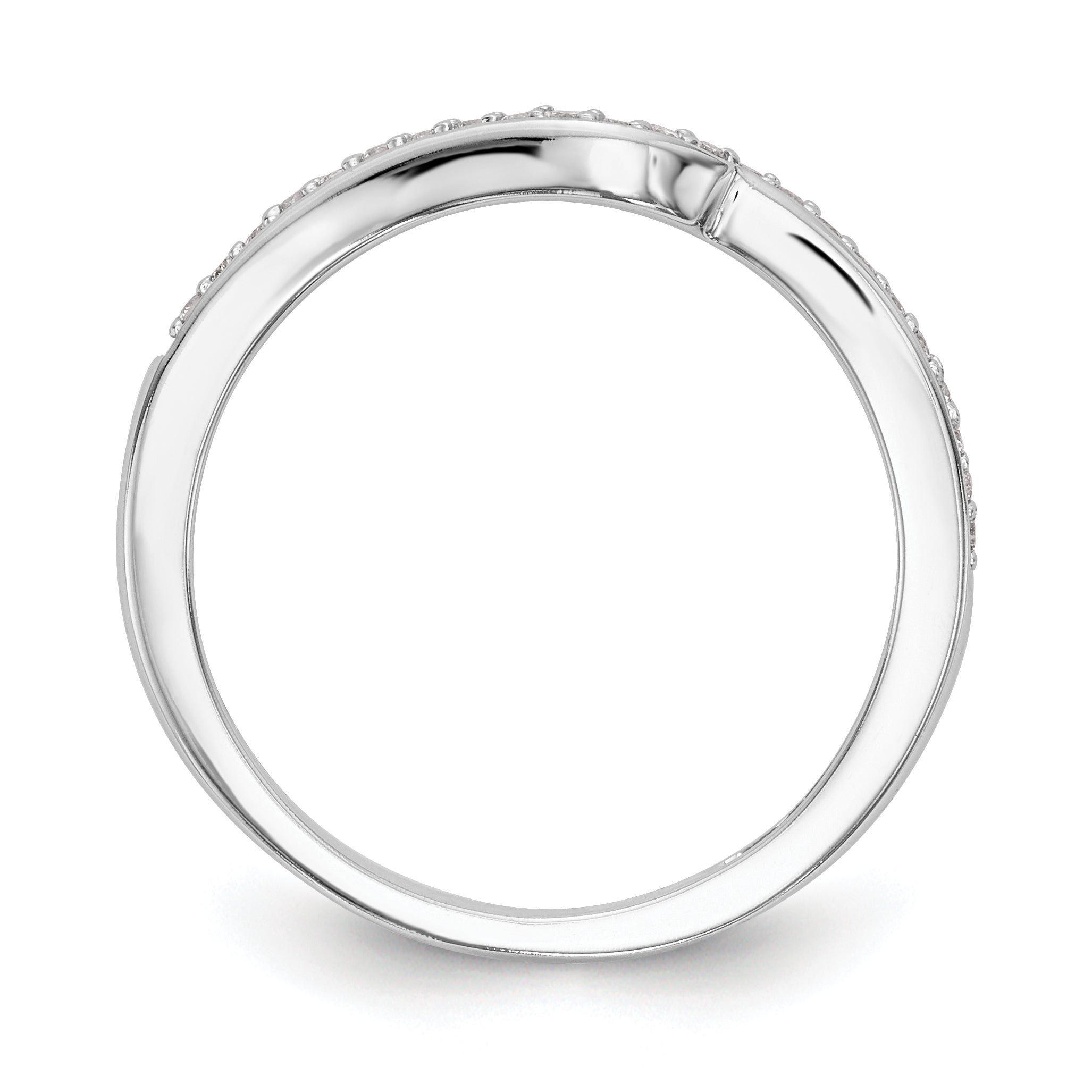 10k White Gold 1/10 carat Lab Grown Diamond VS/SI Complete Wedding Band