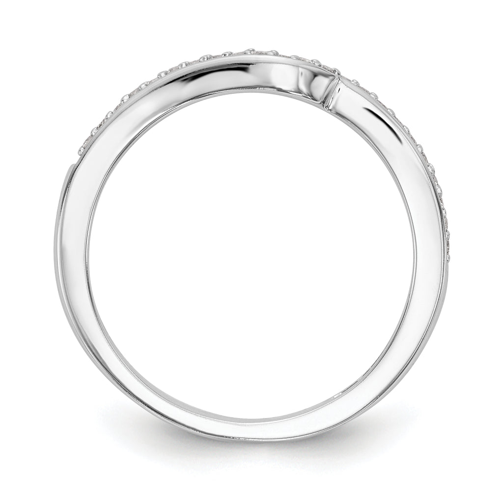 10k White Gold 1/10 carat Lab Grown Diamond VS/SI Complete Wedding Band