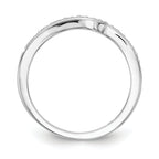 10k White Gold 1/10 carat Lab Grown Diamond VS/SI Complete Wedding Band