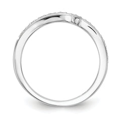 10k White Gold 1/10 carat Lab Grown Diamond VS/SI Complete Wedding Band
