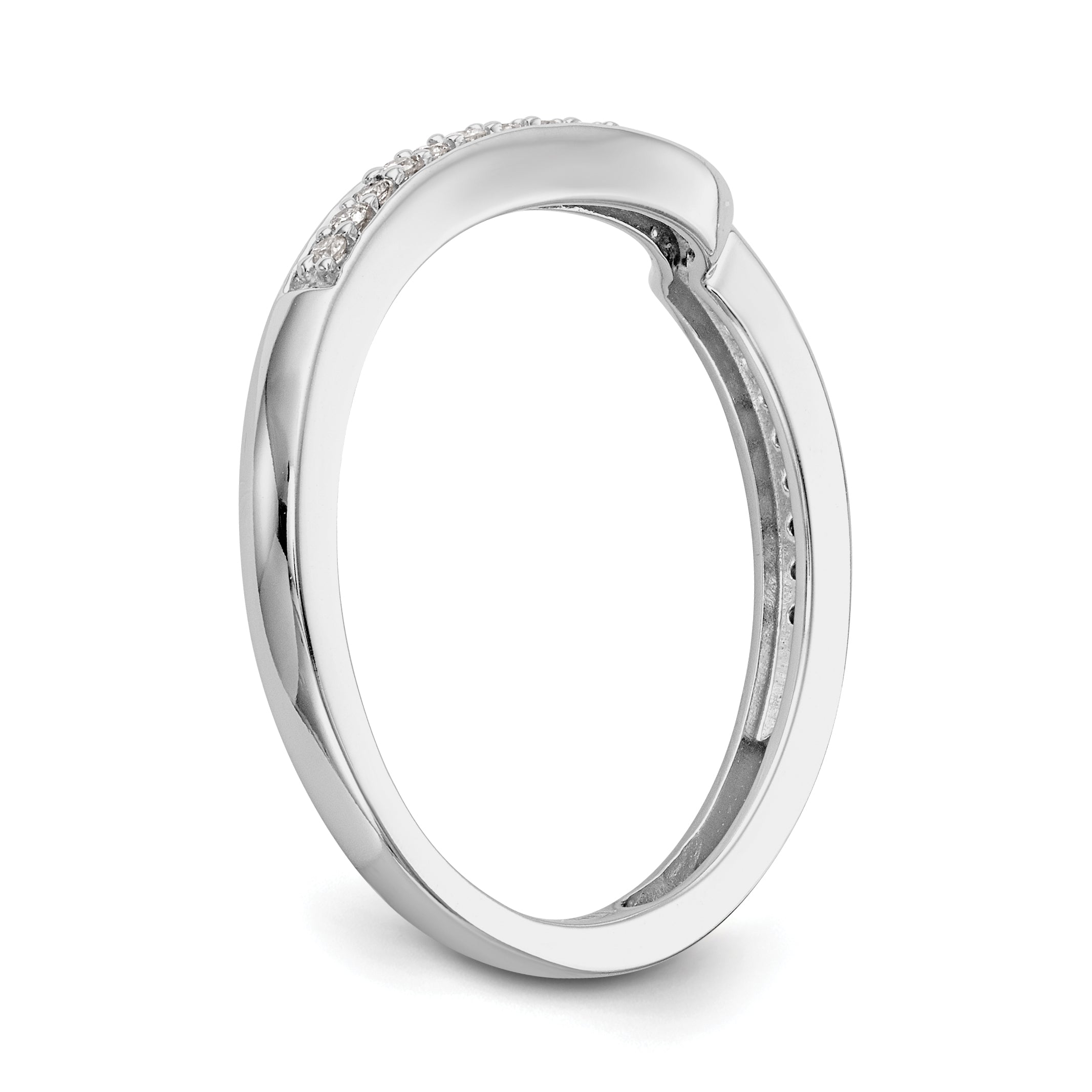 10k White Gold 1/10 carat Lab Grown Diamond VS/SI Complete Wedding Band