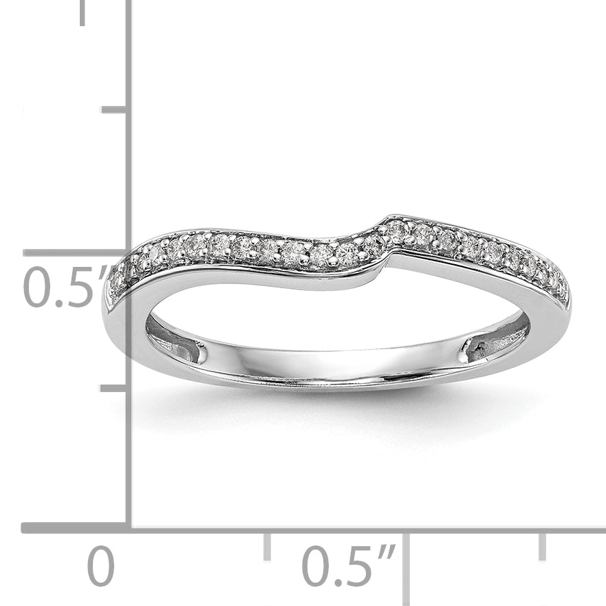 10k White Gold 1/10 carat Lab Grown Diamond VS/SI Complete Wedding Band