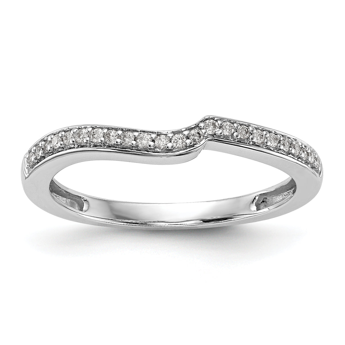 10k White Gold 1/10 carat Lab Grown Diamond VS/SI Complete Wedding Band
