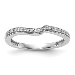 10k White Gold 1/10 carat Lab Grown Diamond VS/SI Complete Wedding Band