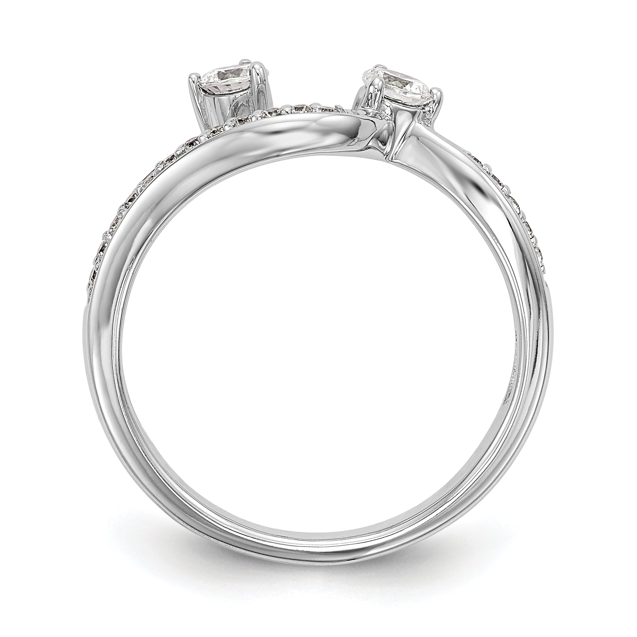 14k White Gold 1/3 carat Lab Grown Diamond VS/SI Complete Contoured Wedding Band