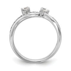 14k White Gold 1/3 carat Lab Grown Diamond VS/SI Complete Contoured Wedding Band
