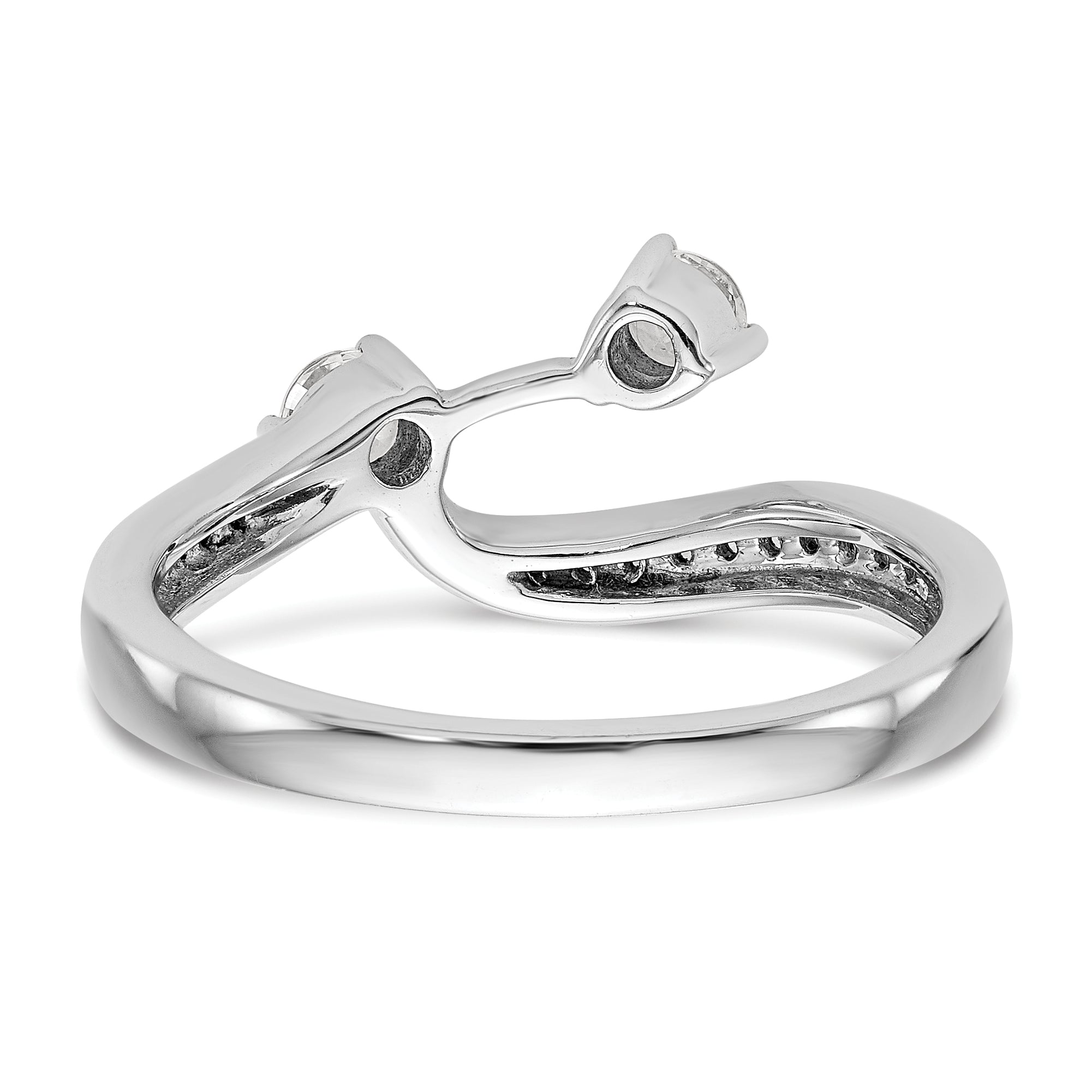 14k White Gold 1/3 carat Lab Grown Diamond VS/SI Complete Contoured Wedding Band