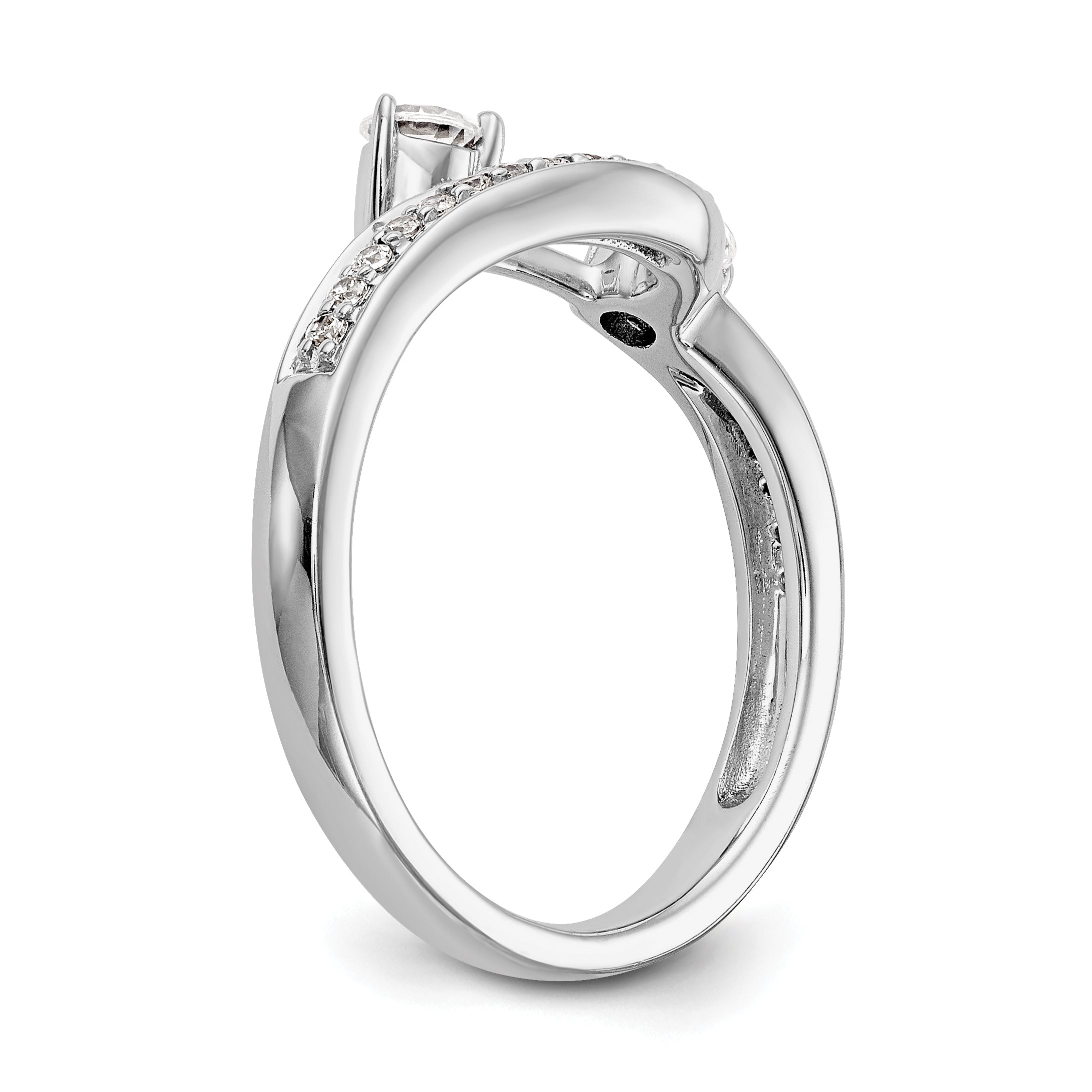 14k White Gold 1/3 carat Lab Grown Diamond VS/SI Complete Contoured Wedding Band