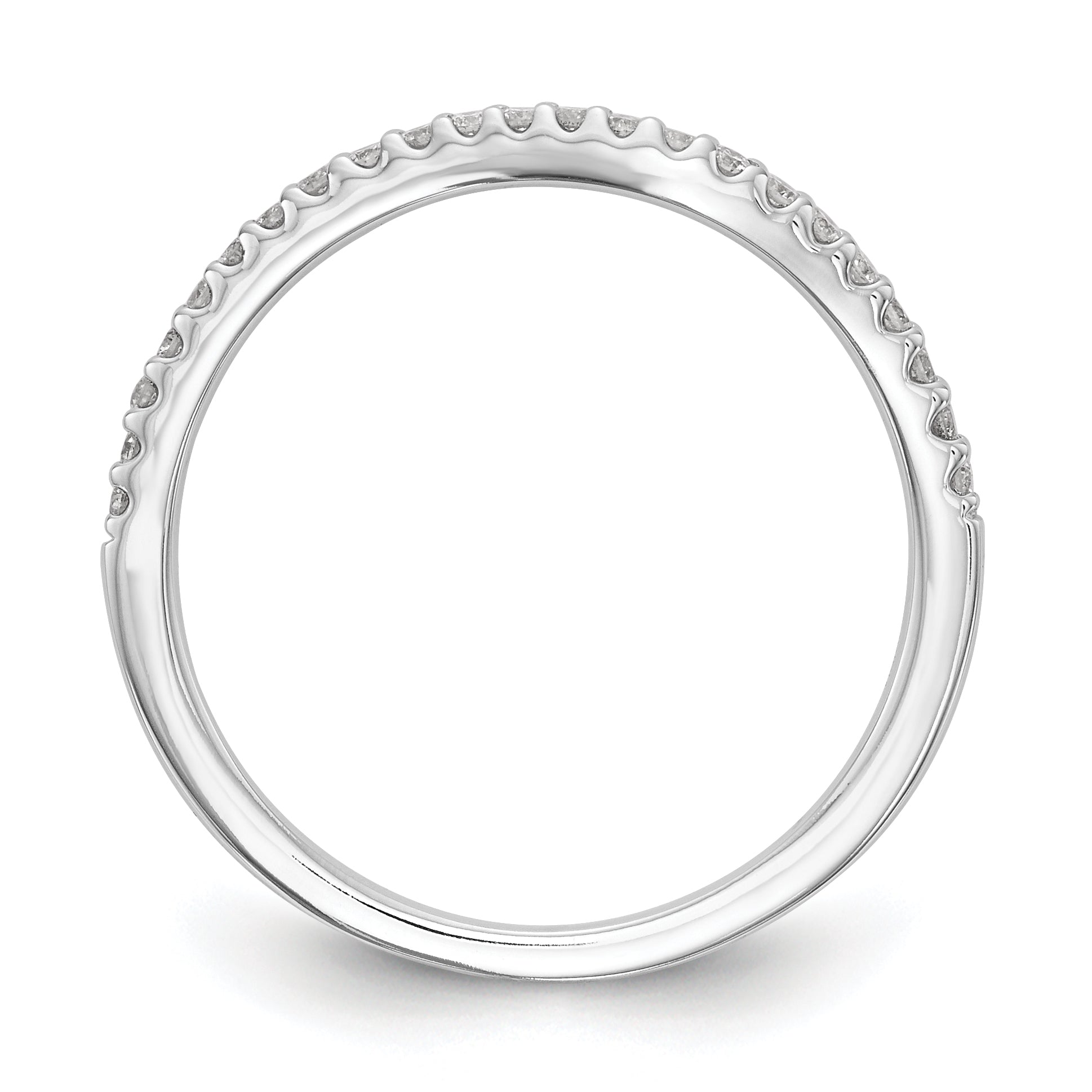 14k White Gold 1/8 carat Lab Grown Diamond VS/SI+ G+ Complete Wedding Band