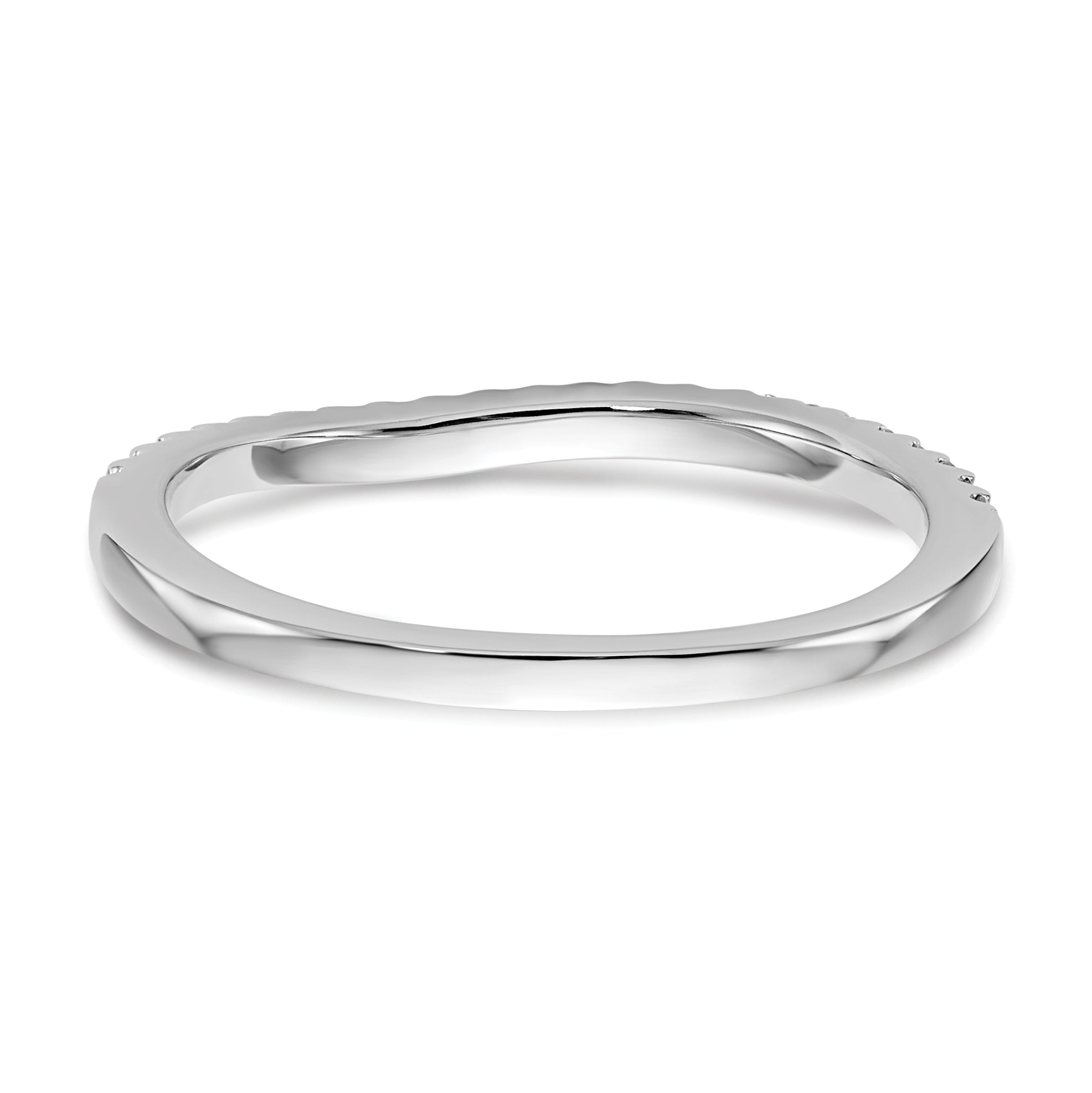 14k White Gold 1/8 carat Lab Grown Diamond VS/SI+ G+ Complete Wedding Band