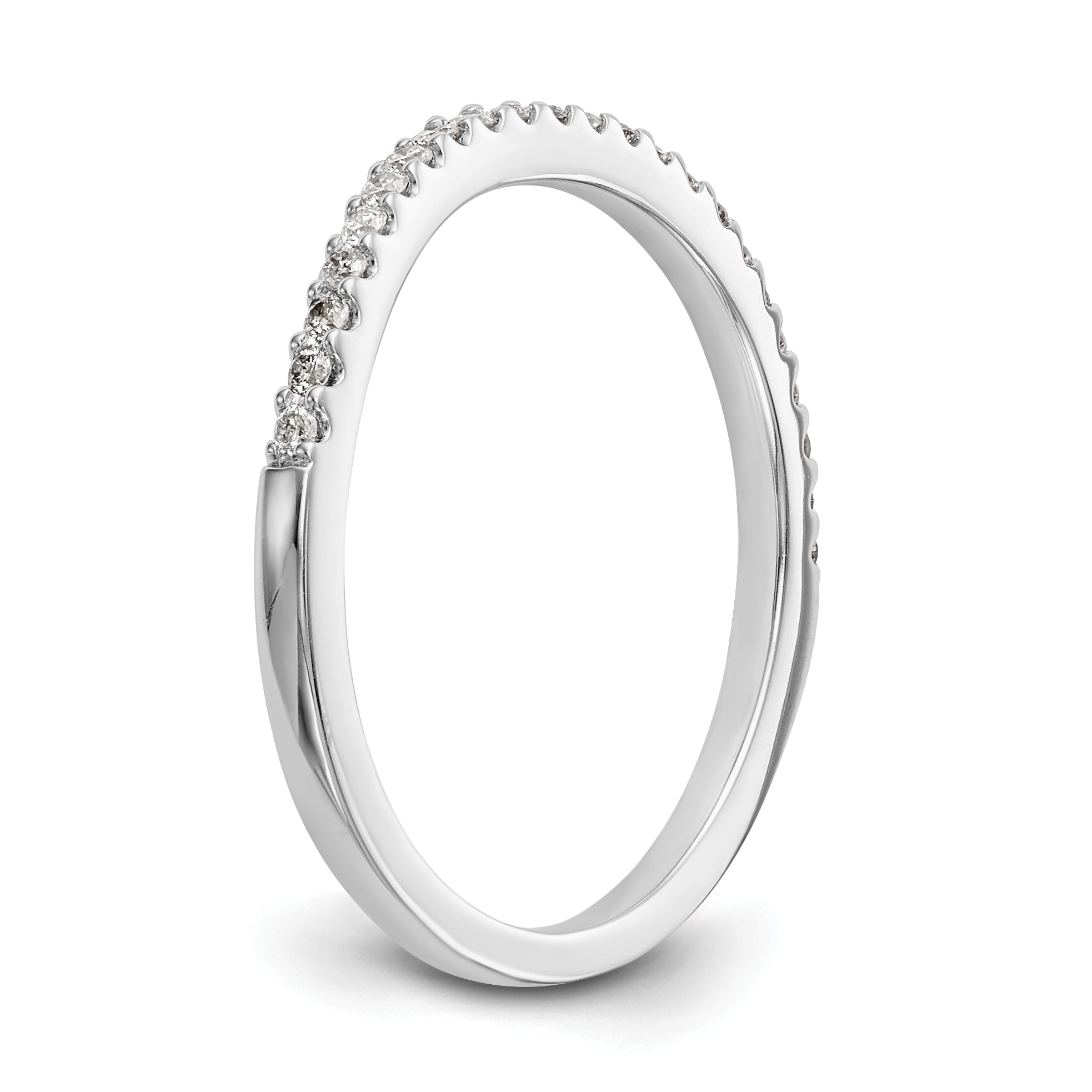 14k White Gold 1/8 carat Lab Grown Diamond VS/SI+ G+ Complete Wedding Band