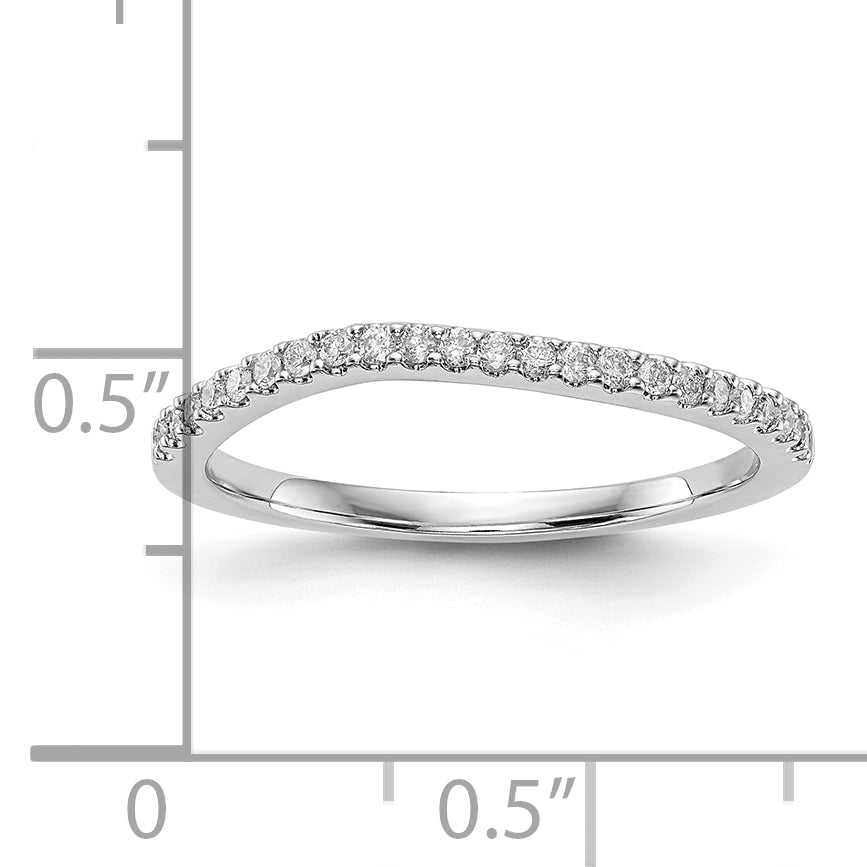 14k White Gold 1/8 carat Lab Grown Diamond VS/SI+ G+ Complete Wedding Band