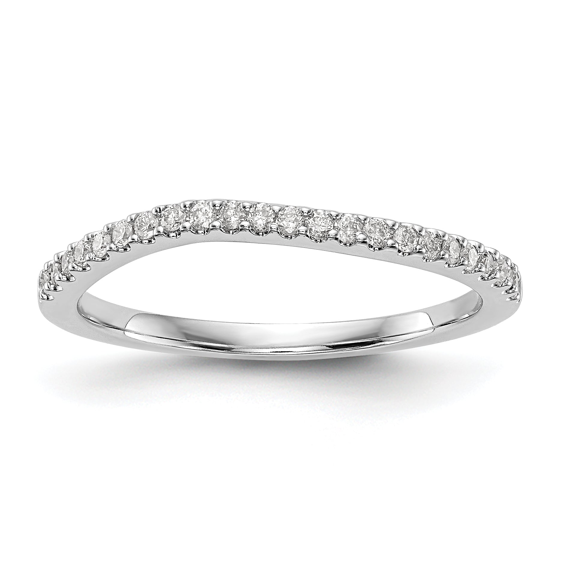 14k White Gold 1/8 carat Lab Grown Diamond VS/SI+ G+ Complete Wedding Band