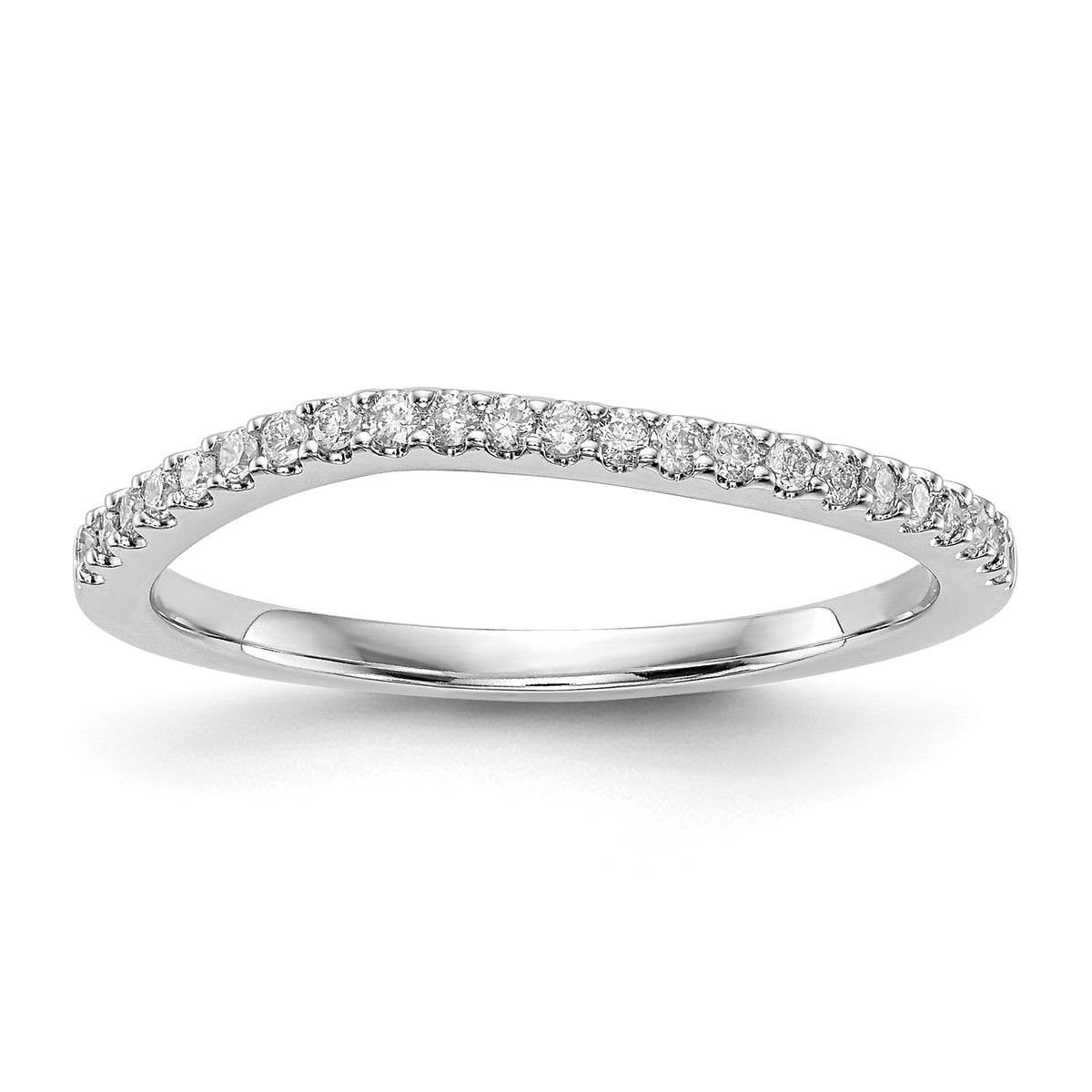 14k White Gold 1/8 carat Lab Grown Diamond VS/SI+ G+ Complete Wedding Band