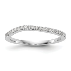 14k White Gold 1/8 carat Lab Grown Diamond VS/SI+ G+ Complete Wedding Band