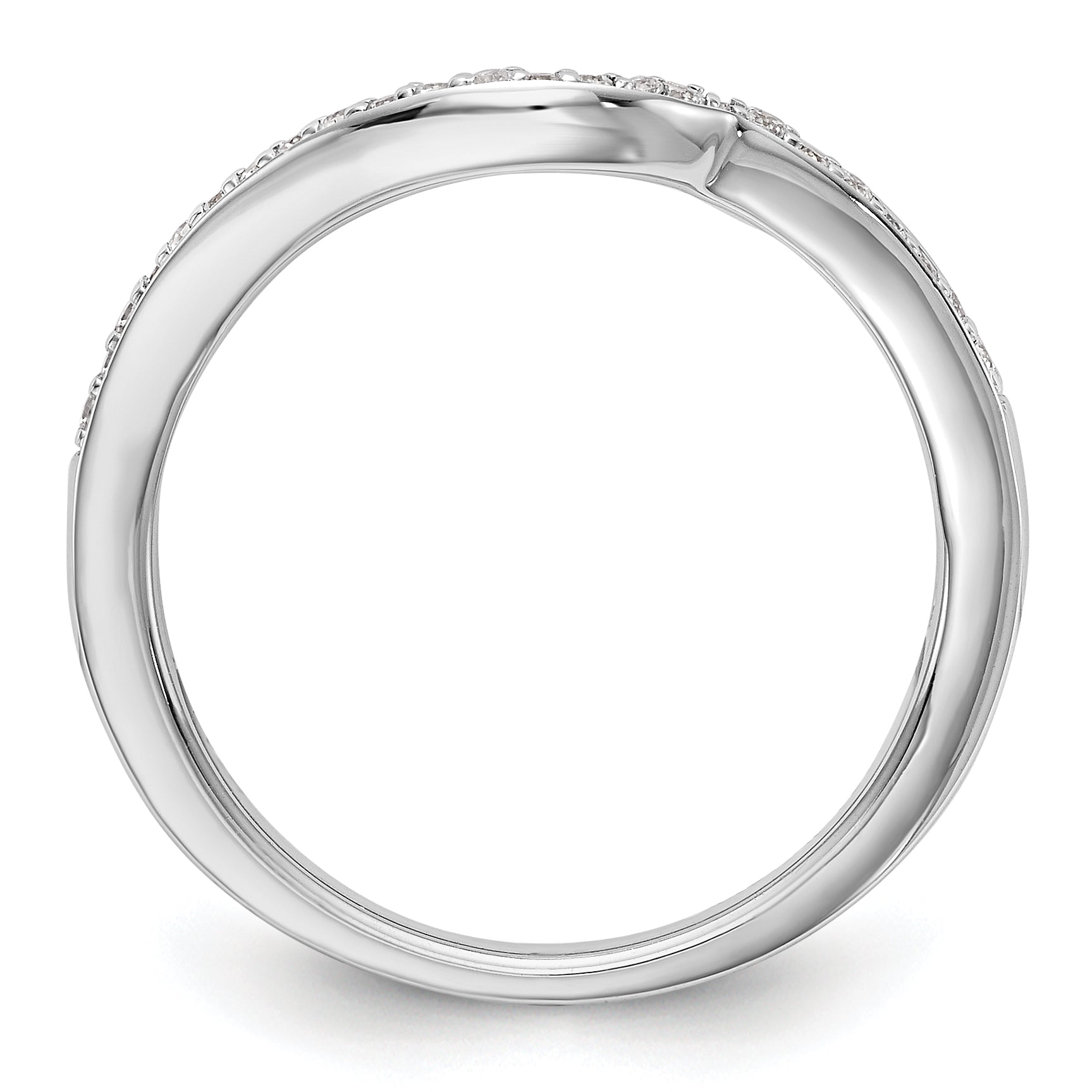 14k Two-Tone Rose and White Gold 1/8 carat Lab Grown Diamond VS/SI Complete Wedding Band