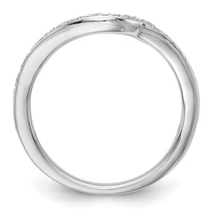 14k Two-Tone Rose and White Gold 1/8 carat Lab Grown Diamond VS/SI Complete Wedding Band