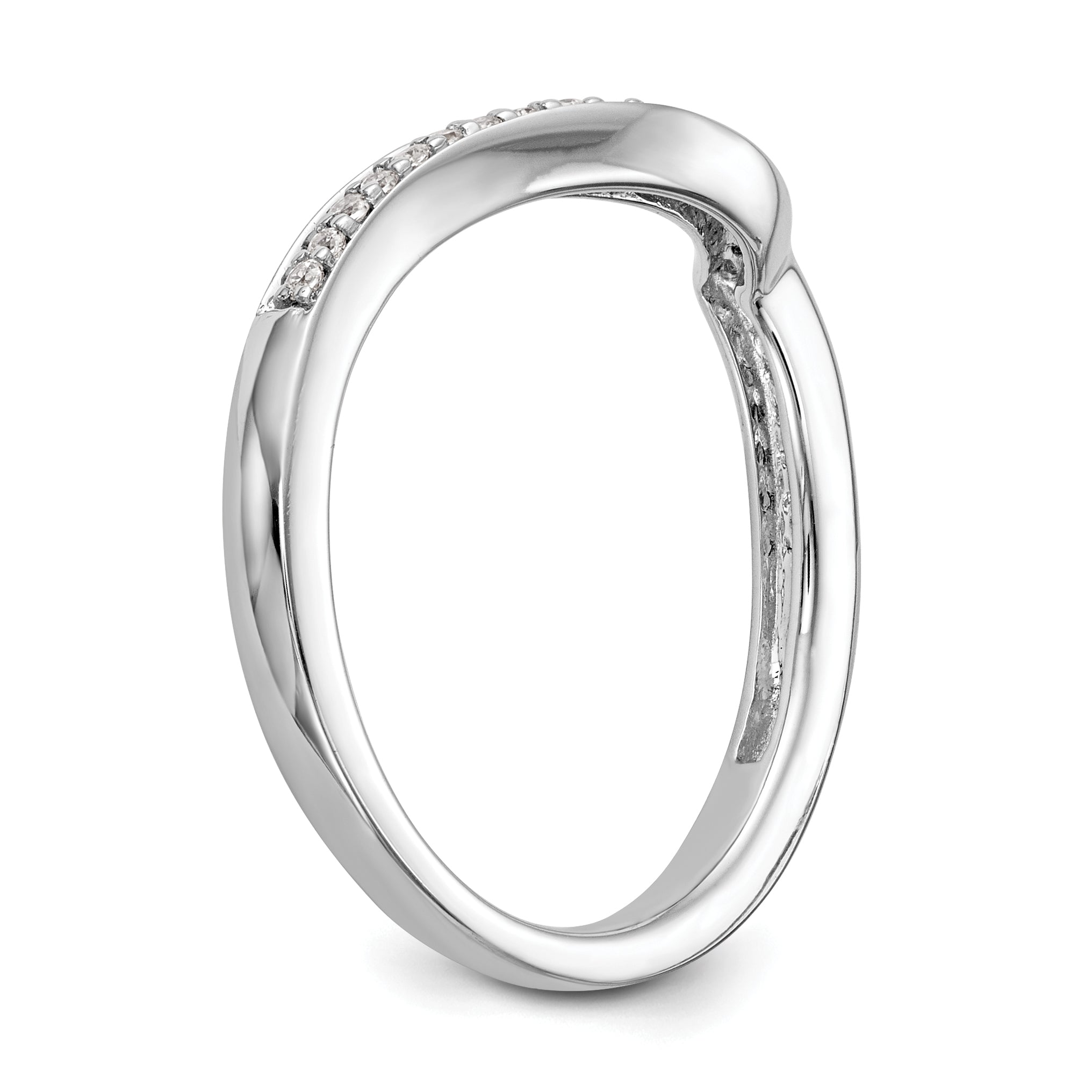 14k Two-Tone Rose and White Gold 1/8 carat Lab Grown Diamond VS/SI Complete Wedding Band