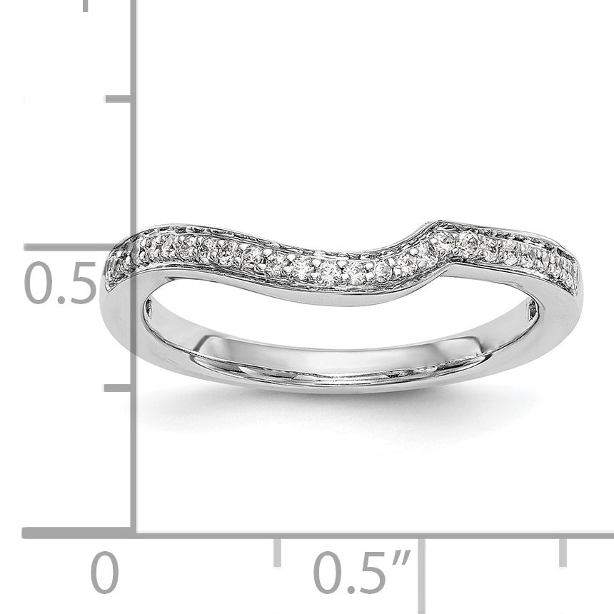 14k Two-Tone Rose and White Gold 1/8 carat Lab Grown Diamond VS/SI Complete Wedding Band