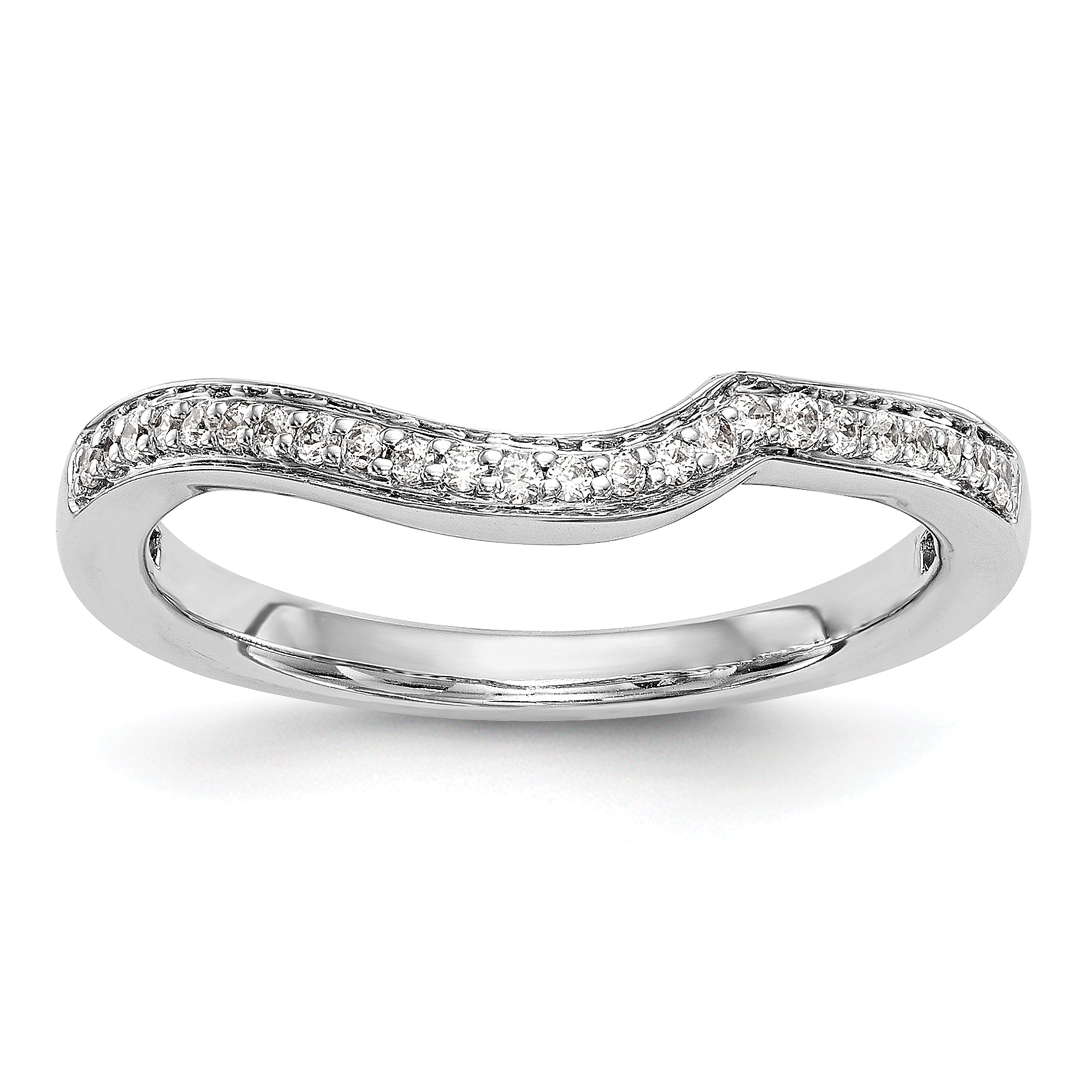 14k Two-Tone Rose and White Gold 1/8 carat Lab Grown Diamond VS/SI Complete Wedding Band