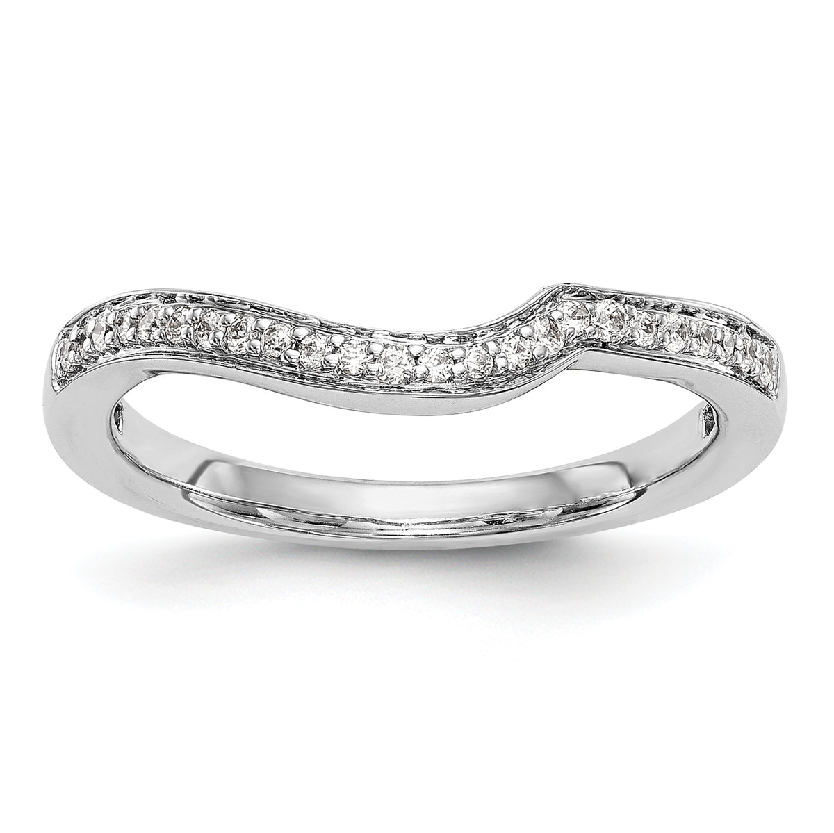 14k Two-Tone Rose and White Gold 1/8 carat Lab Grown Diamond VS/SI Complete Wedding Band
