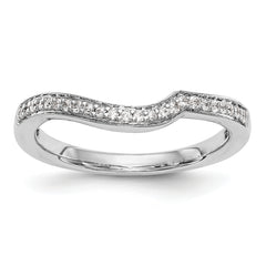 14k Two-Tone Rose and White Gold 1/8 carat Lab Grown Diamond VS/SI Complete Wedding Band