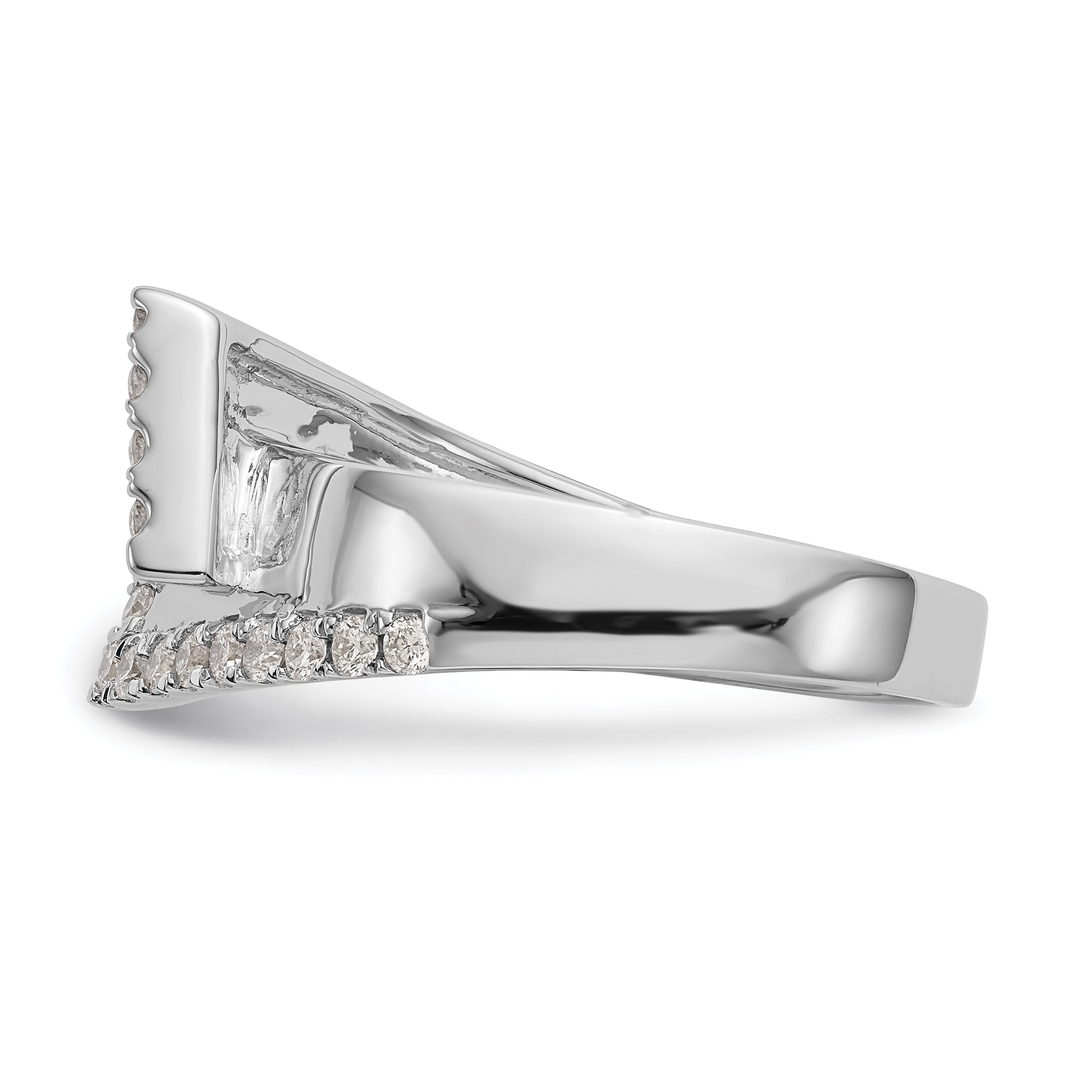 14k White Gold 1/2 carat Lab Grown Diamond VS/SI+ G+ Semi-Mount Pet Set Engagement Ring