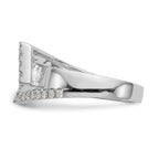 14k White Gold 1/2 carat Lab Grown Diamond VS/SI+ G+ Semi-Mount Pet Set Engagement Ring