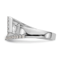 14k White Gold 1/2 carat Lab Grown Diamond VS/SI+ G+ Semi-Mount Pet Set Engagement Ring