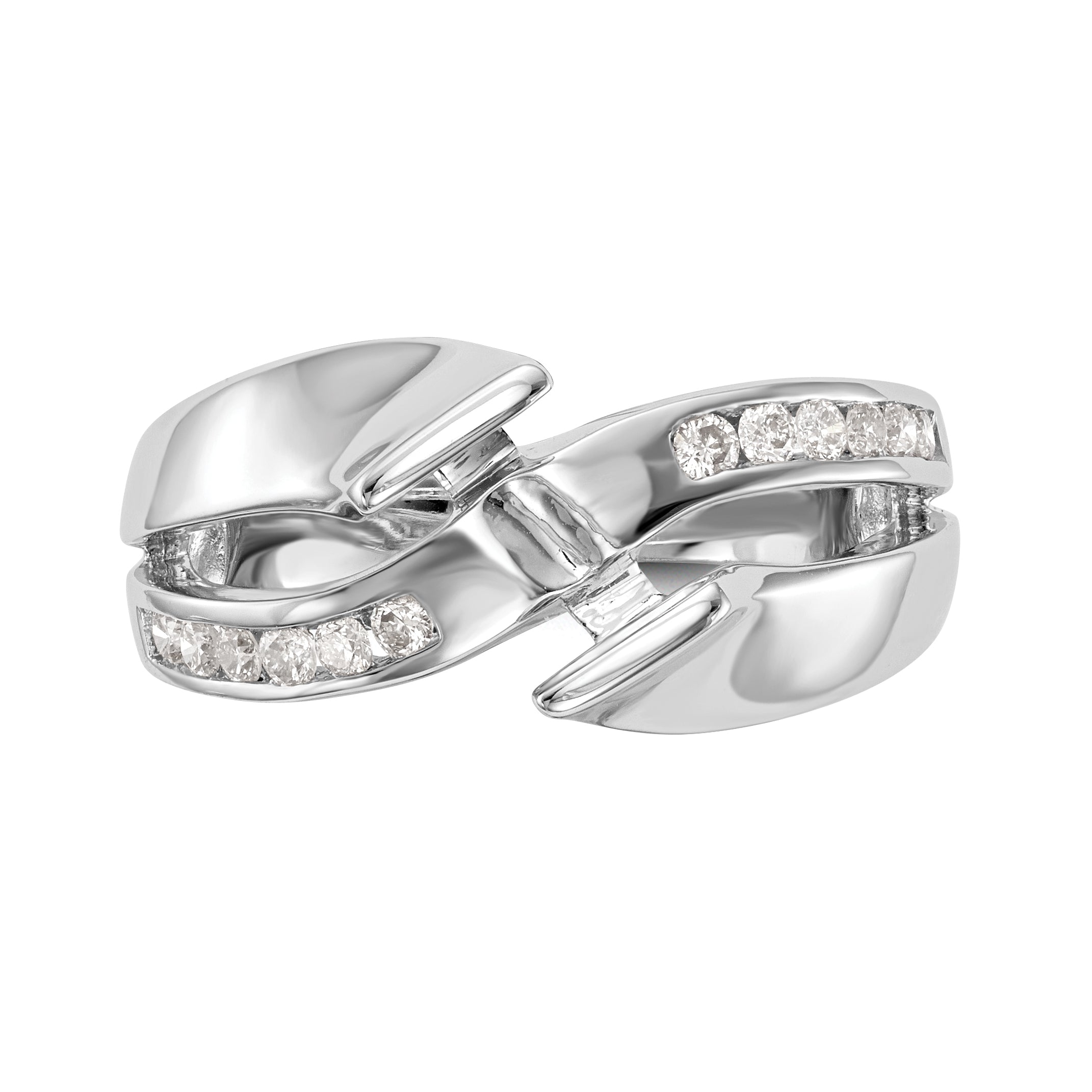 14k White Gold 1/5 carat Lab Grown Diamond VS/SI+ G+ Semi-Mount Pet Set Engagement Ring