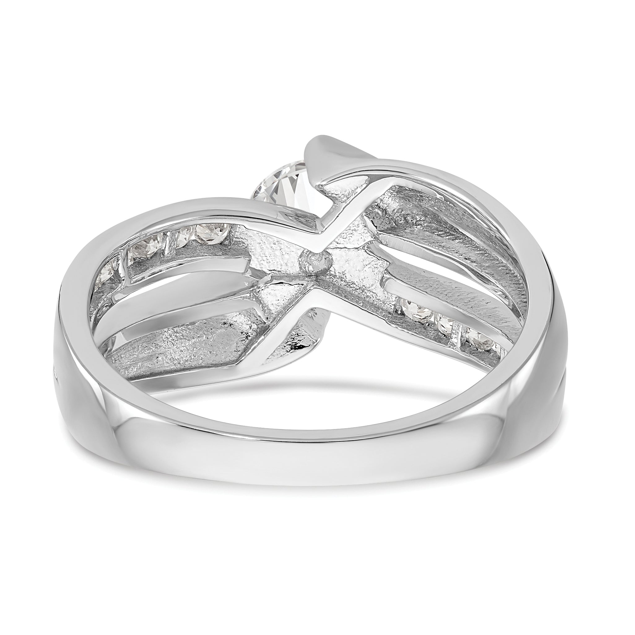 14k White Gold 1/5 carat Lab Grown Diamond VS/SI+ G+ Semi-Mount Pet Set Engagement Ring