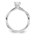 14k White Gold 5/8 carat Lab Grown Diamond VS/SI+ G+ Round Complete Bypass Engagment Ring