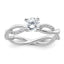 14k White Gold 5/8 carat Lab Grown Diamond VS/SI+ G+ Round Complete Bypass Engagment Ring