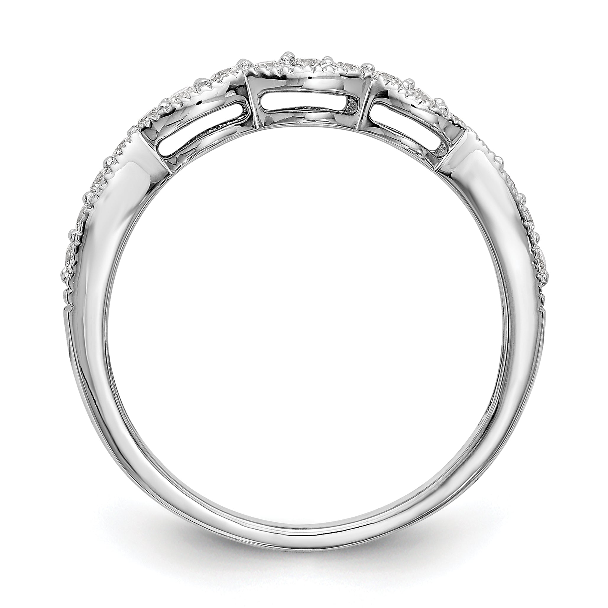 14K White Gold Lab Grown Diamond VS/SI+ G+ Wedding Band