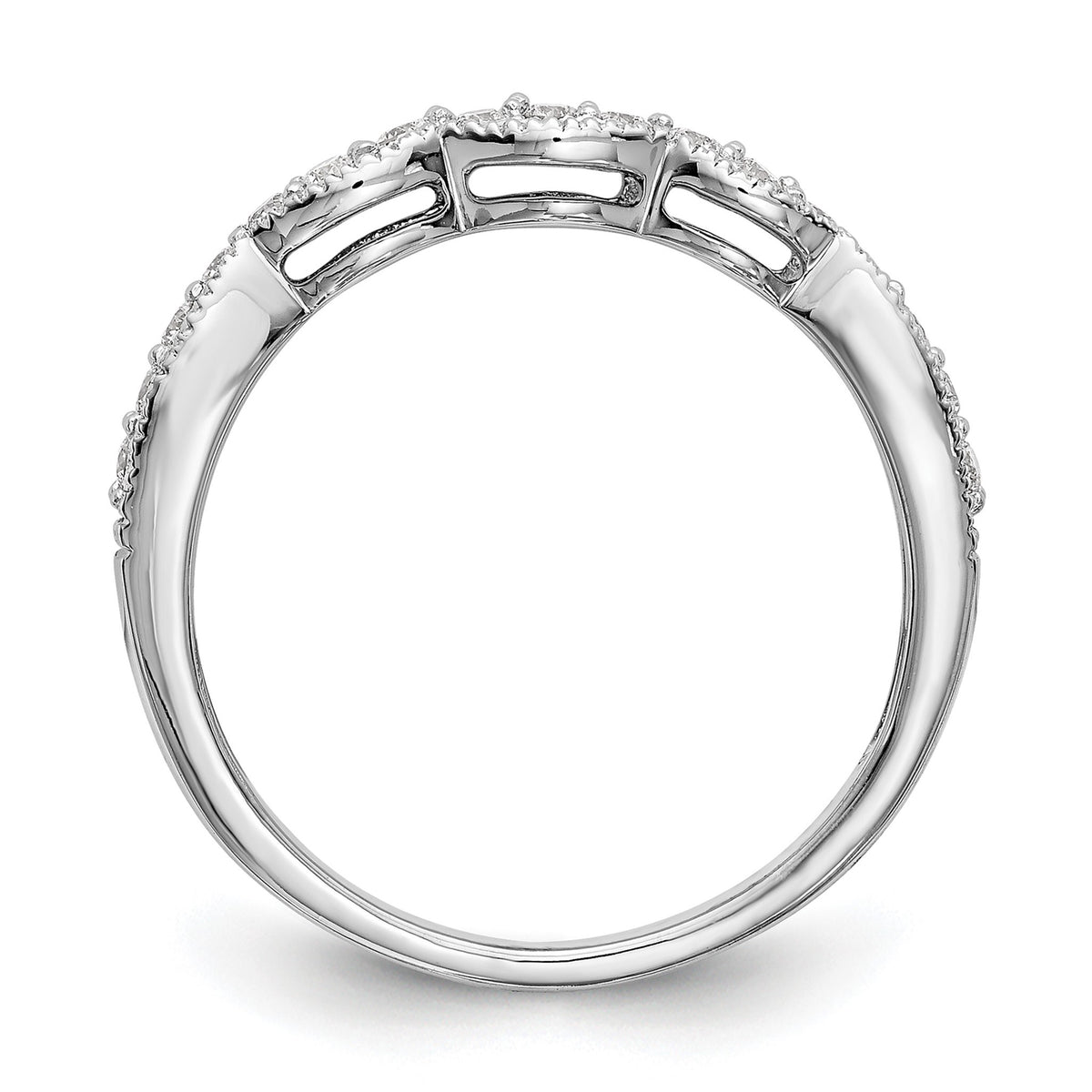Lab-Grown Diamond Wedding Band in 14K White Gold, 2mm (1/4 ct. tw.), Size 7 - Sophia Jewelers