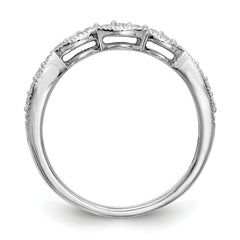 14K White Gold Lab Grown Diamond VS/SI+ G+ Wedding Band