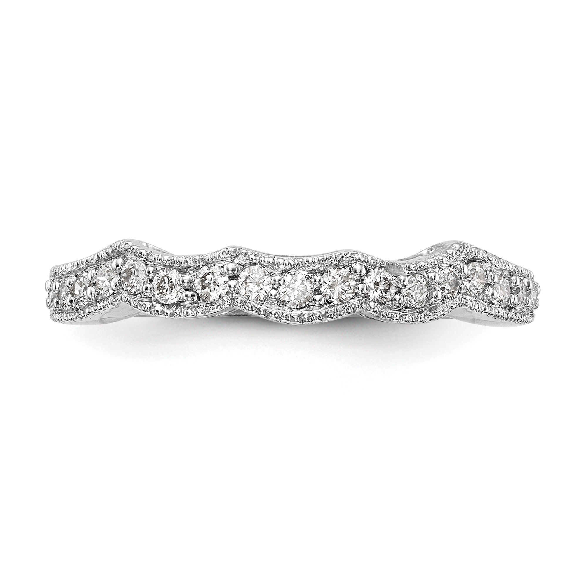 14K White Gold Lab Grown Diamond VS/SI+ G+ Wedding Band