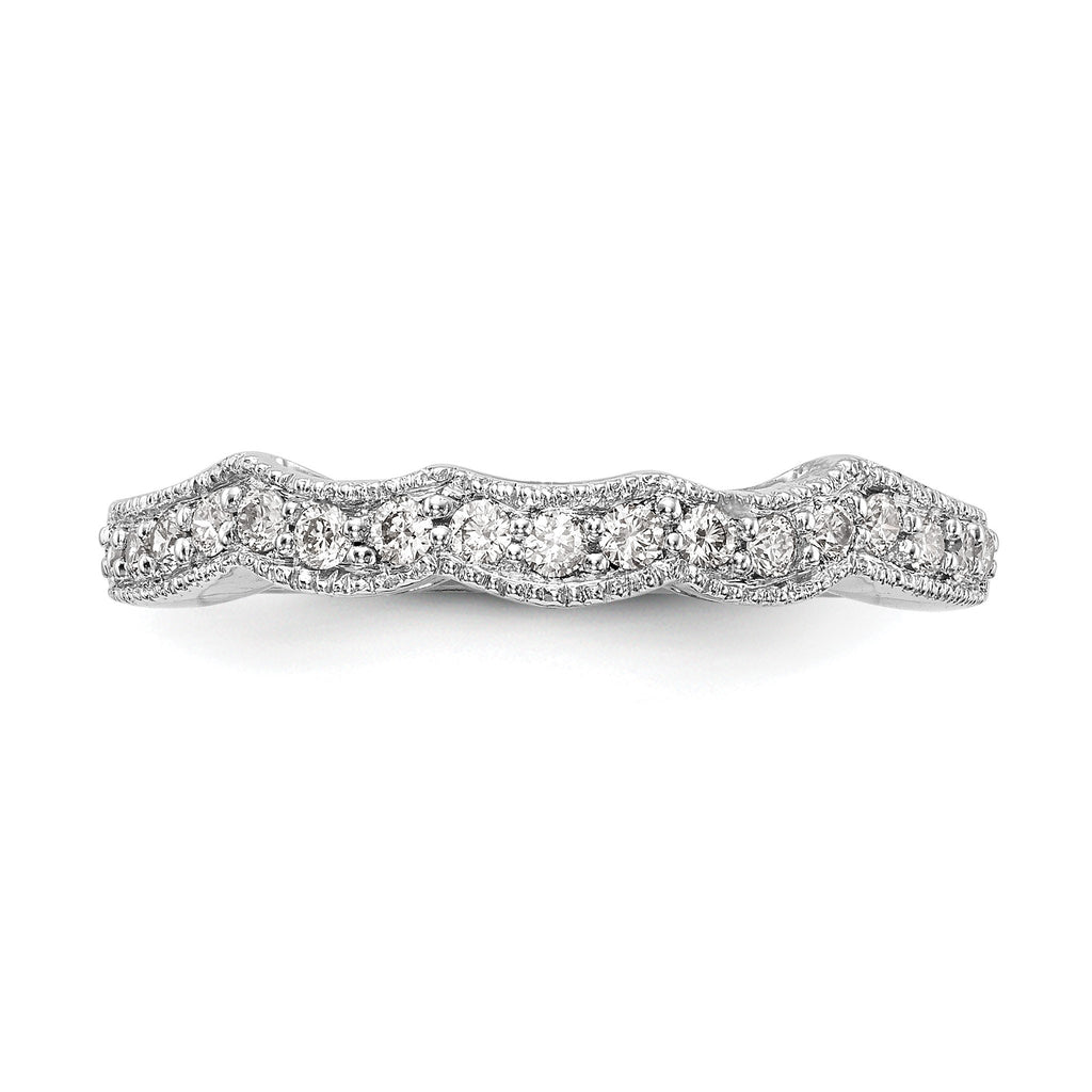 Lab-Grown Diamond Wedding Band in 14K White Gold, 2mm (1/4 ct. tw.), Size 7 - Sophia Jewelers