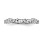 Lab-Grown Diamond Wedding Band in 14K White Gold, 2mm (1/4 ct. tw.), Size 7 - Sophia Jewelers
