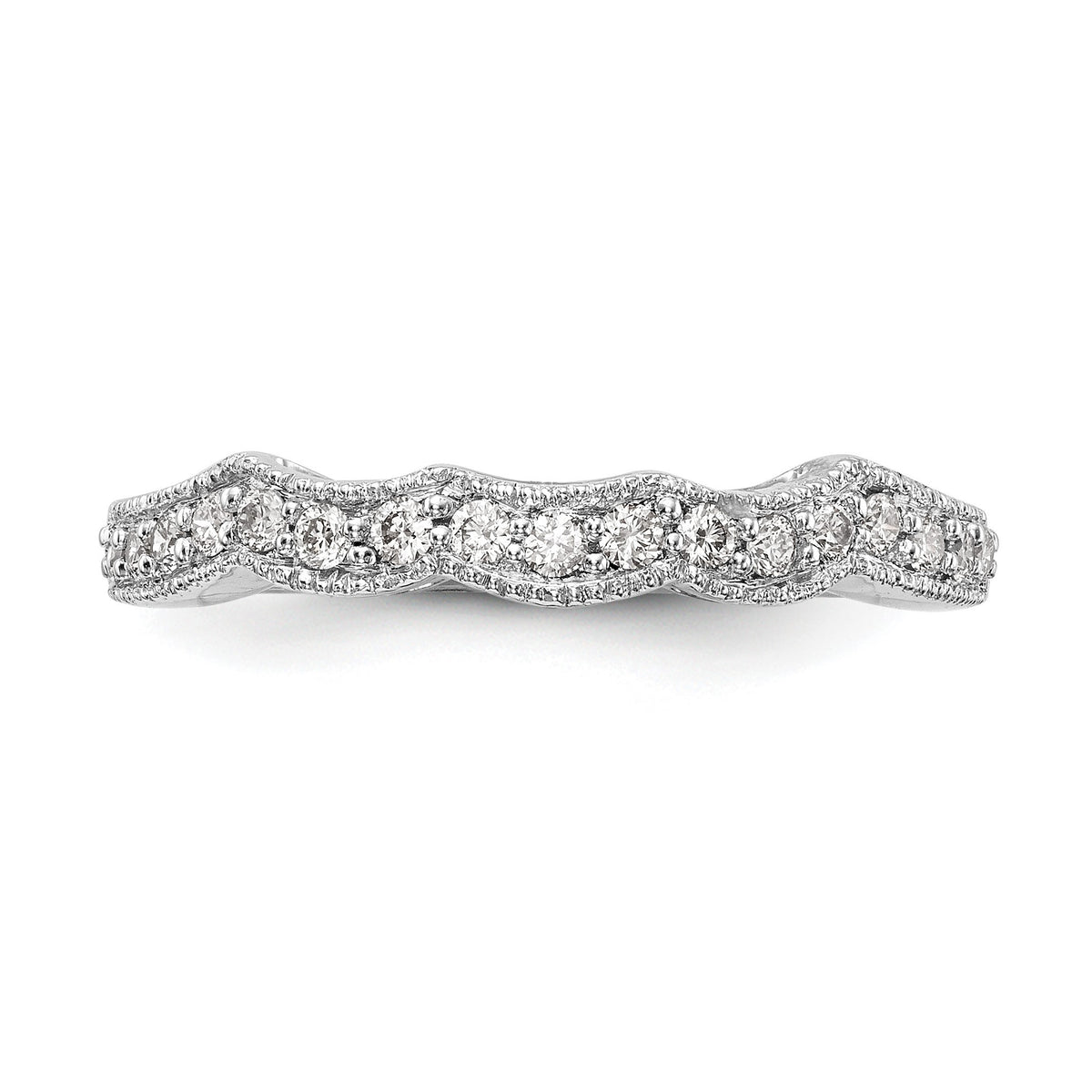 Lab-Grown Diamond Wedding Band in 14K White Gold, 2mm (1/4 ct. tw.), Size 7 - Sophia Jewelers